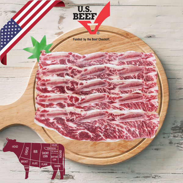US牛骨付き上カルビ Bone-in Short Rib / Yakiniku sliced (5.0mm) / US / Corn-fed / CHOICE