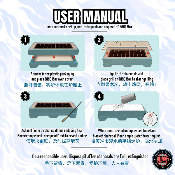 Haitankao Premium Disposable BBQ Grill Box Set (4 - 6人用) Yakiniku Bundle