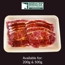 Load image into Gallery viewer, Top Blade "MISUJI" / Yakiniku sliced (4.0mm) & Japanese Yakiniku sauce marinated / US / Corn-fed / Black Angus / PRIME