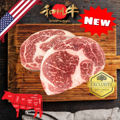 Washugyu Rib Eye / Steak Portioned / US / ALL NATURAL / Wagyu / SUPER PRIME BEEF 10+