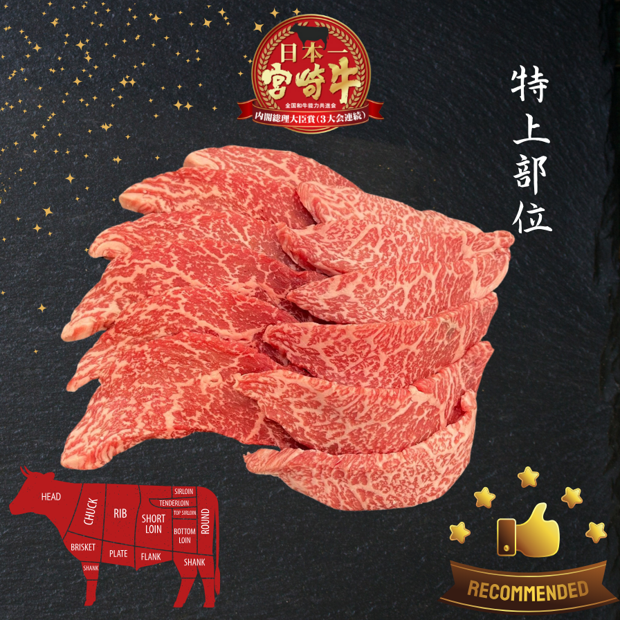 A5宮崎牛特上マル Miyazakigyu Knuckle Maru / Yakiniku sliced (3-4.0