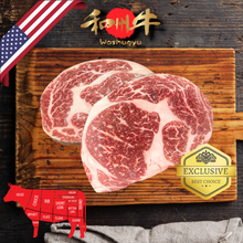 Load image into Gallery viewer, Washugyu Rib Eye / Steak Portioned / US / ALL NATURAL / Wagyu / SUPER PRIME BEEF 10+
