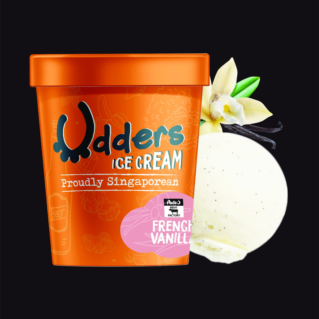 ANZU MEAT FACTORY X Udders Premium Ice Cream FRENCH VANILLA 474m/1 pint